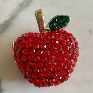 Apple bejeweled pill box
